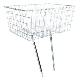 Wald 157 Front Giant Delivery Bicycle Basket (21 x 15 x 9, Silver), (W157B)