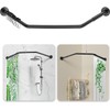 Diamond Shaped Shower Curtain Rod, Adjustable [Both Sides: 22.5" -