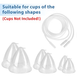 Vacuum Therapy Machine Accessories, Yofuly Premium Silicone Y-Type Hose Tubing | Clear Silicone Vacuum Tube (Small）