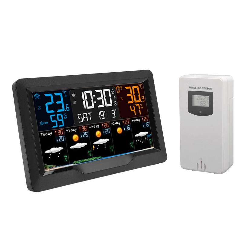 Smart Weather Clock WiFi Wireless Digital Weather Clock for Temperature