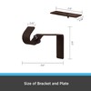 Kenney Fast Fit 5/8" No Measure Curtain Rod Brackets, Oil