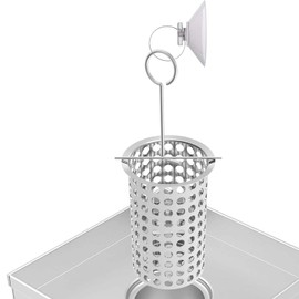 Muschbath Shower Drain Strainer, Hair Catcher, Hair Basket, Debris Strainer for Shower Drains, Hair Trap, Hair Filter with Attachable Lifting Hook, Pack of 2 (for Shower Drain Only)