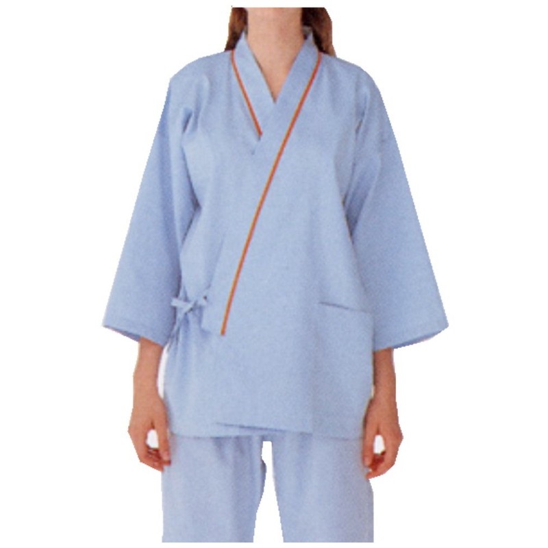 Nagayleben SG-1441 Unisex Patient Clothes, Jinbei-type, Top Coat, White Coat,