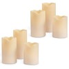 2 Sets of 3 LED Pillar Candles (6pc Total)