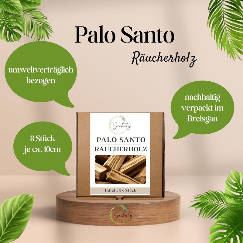 JEEBUTY Palo Santo, 8 pieces of smoking wood (approx. 10
