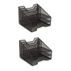 Mind Reader 3-Tier Tray Desk Organizer, Black