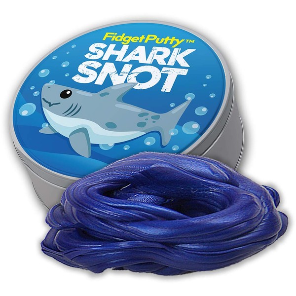 Gears Out Shark Snot Fidget Putty Stress Relief Cool Shark Ideas for Kids Stocking Stuffers for Boys and Girls Weird White Elephant Ideas Fidget Toys Blue Therapy Putty