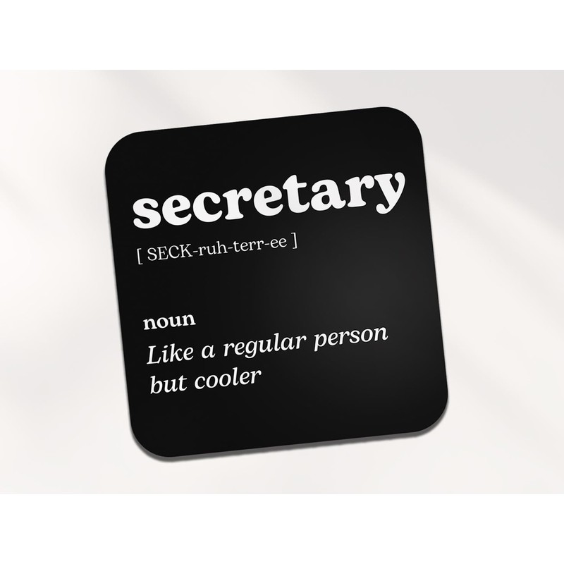 Secretary Square Coaster - Office Work New Job Dictionary Regular