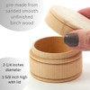 Pack of 12 Unfinished Wood Round Boxes - Blank Premade