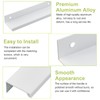 UFURMATE Back Mount Finger Edge Pull, 8Pcs White Aluminum Hidden