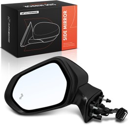 A-Premium Driver Side Power Door Mirror - Compatible with Toyota Avalon 2019 2020 2021 - Heated Manual Folding Smooth Black Outside Rear View Mirror w/Turn Signal Light Blind Spot Detection