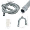 TIMESETL 2m Washing Machine Hose Extension, Washing Machine Pipe，Washing Machine