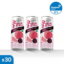 Dongwon Coolpis Zero Can Peach, 230ml, 30 Count
