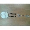 Loving Jesus CAR ROSARY BLACK WOOD WITH ST CHRISTOPHER JUNCTION