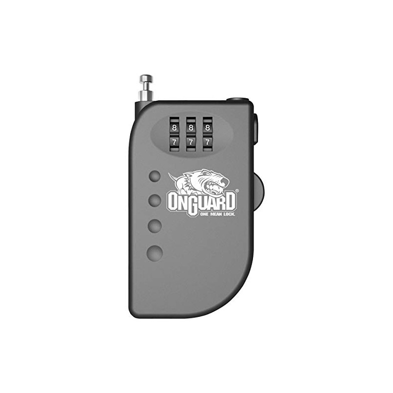 OnGuard Terrier Roller Cable Combination Lock – Pocket-Sized Retractable Cable