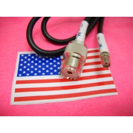 Unbranded/Generic SMA FEMALE to SO-239 Female Jack jumper pigtail Cable WIFI RG58 3' MADE IN USA