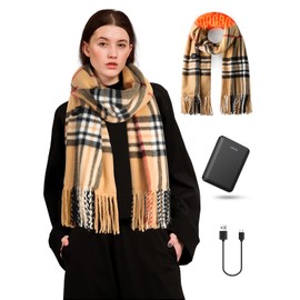 NDEOSO Heated Scarf for Women/Men with 5500mAh Battery, Heated Scarf Rechargeable, Up to 8 Hours of Warmth Heater for Winter