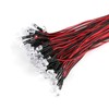 JESSINIE 50Pcs 3mm Light Emitting Diodes LED Bead with Wire