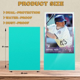 100 Count Matte Card Sleeves for Trading Cards, Standard Size Protective Sleeves Deck Card Protectors Fit for Baseball Cards, Sports Cards, MTG, Yugioh Card Game Card Standard Cards (Mint)
