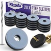 Filzada® 20 x Teflon Gliders for Screwing – Diameter 38