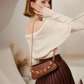 LJCZKA Mini Shoulder Bag Strap for Women, Leather Bag Strap Replacement for Handbags, Shoulder Bag, Purse, Clutch, 85cm