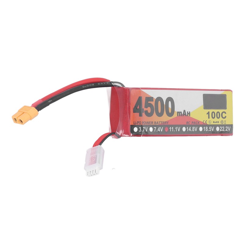 RC Lipo Battery 4500mAh 11.1V 100C 3S Remote Control Vehicles