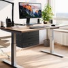 Menkxi 16 Inch Slide out Under Desk Drawer 3 Layer