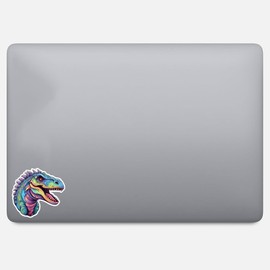 Scary Fierce Dinosaur Sticker For Guitar, Skateboard, Water Bottles, Laptop, Waterproof Vinyl Decal Sticker 5 inch (Design 4)