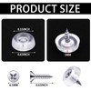 RattanView 100 Pcs Cabinet Bumpers Clear Rubber Door Stops with