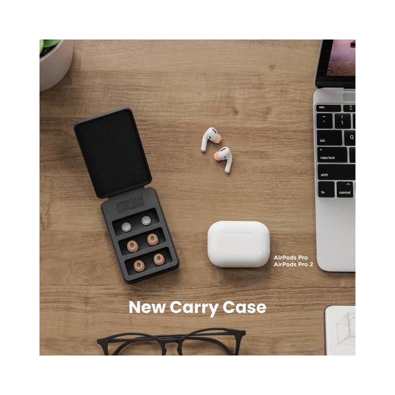 Foam Masters Ultra-Premium Memory Foam Ear Tips for AirPods Pro