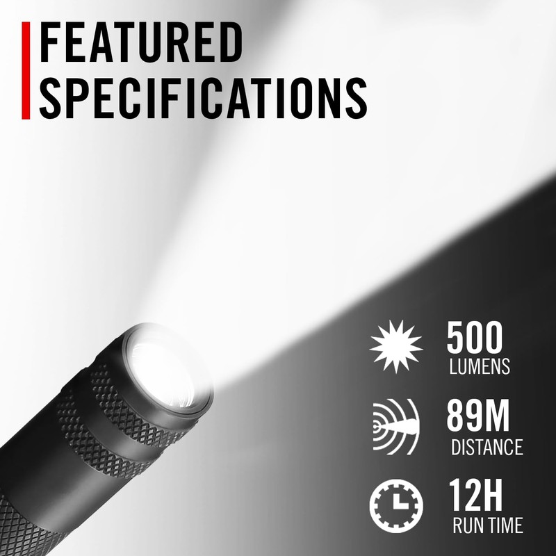 COAST HP3R 500 Lumen Rechargeable LED Penlight with TWIST FOCUS,