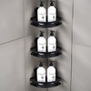 Suction Cup Shower Shelf (2-Tier & 3-Tier), Black Triangular Corner