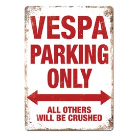 Vespa Parking Metal Wall Sign Plaque Wall Art Inspirational