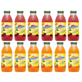 LUV-BOX Variety SNAPPLE Juice Drink pack , pack of 12 , 16 fl oz , BLACK CHERRY LEMONADE , STRAWBERRY PINEAPPLE LEMONADE