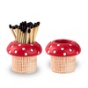 Mushroom Match Holder With Striker 2 Décor Match Striker Jar