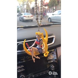 Generic Cute Anime Girl Sailor Moon Usagi Tsukino Car Accessory Rearview Mirror Pendant