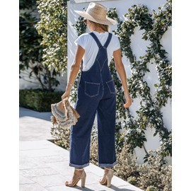 Vetinee Jumpsuit Casual Jeans Women'S Jumpsuits, Rompers & Overalls Overalls For Women Overalls For Women Loose Fit Plus Size Overalls For Women Lapis Loft Size XX-Large Size 20 Size 22