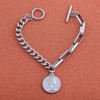 MOMOL - Collar de cadena de eslabones de acero inoxidable