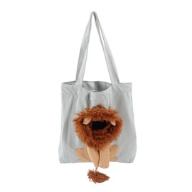 Pet Canvas Bag Cute Lion Shaped Multi Purpose Portable Pet Shoulder Carrying Bag for Under 6lb Cat Type 2