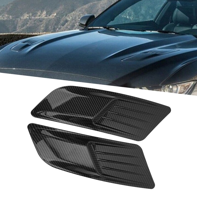 Pair Universal Front Hood Air Vent Molding Bonnet Cover Trim