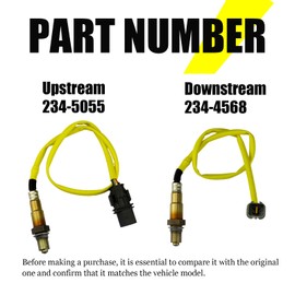 MTKHMN 234-5055 234-4568 Oxygen O2 Sensor Upstream Downstream Compatible with 2012-2017 Hyundai Accent Veloster, for 2012-2016 Kia Soul, for 2012-2018 Kia Rio, 39210-2B220 39210-2B210 39210-2B410 2PCS