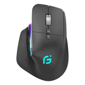 Zienstar Mouse Rgb Ergonómico Bluetooth Y Inalámbrico Usb