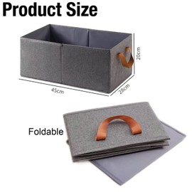 Oursouion Wardrobe Storage Organiser Set 3,Large Fabric Storage Boxes with Handles, Collapsible Storage Bins for Cupboards, Organizing Clothes, Toys, Towels, Office Products- Baskets for Shelves