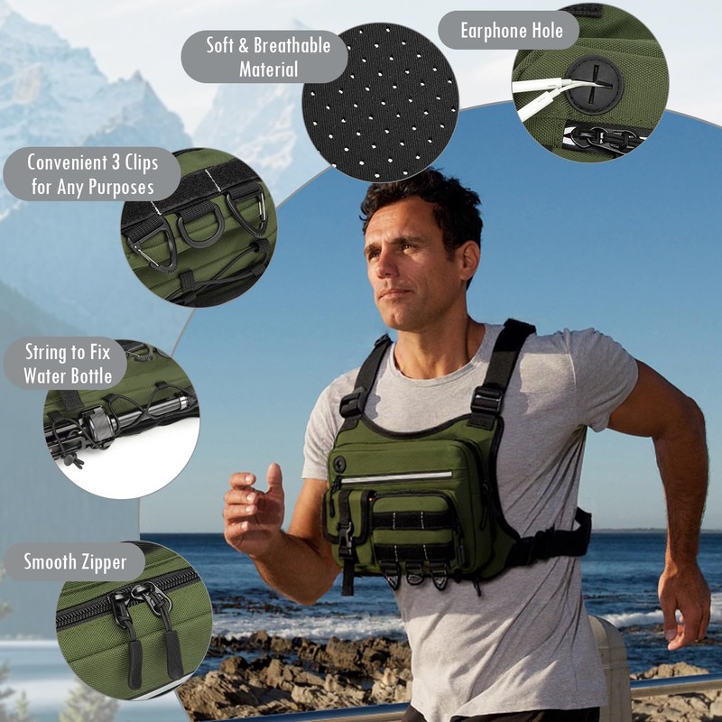 BlesMaller Tactical Chest Bag Green