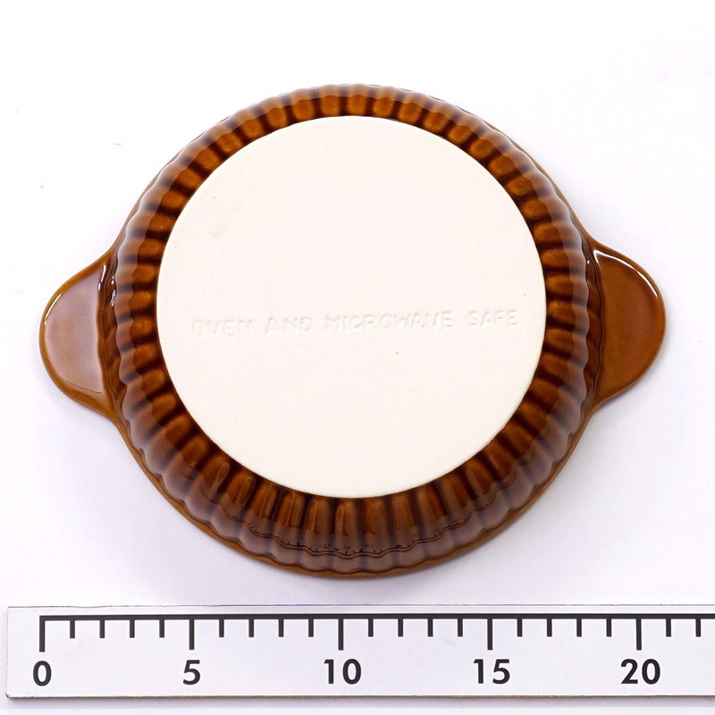 Maruyoshitouki Pottery M4782 Gratin Plate, Standing Round Brown, L