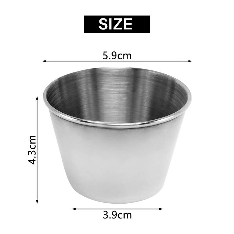 RUANI Pack of 12 - Premium Brushed Stainless Steel Condiment