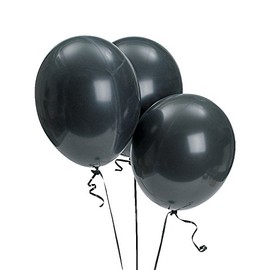 Bulk Black Latex Balloons, 11 inch - Set of 144 - Party and Event Decor