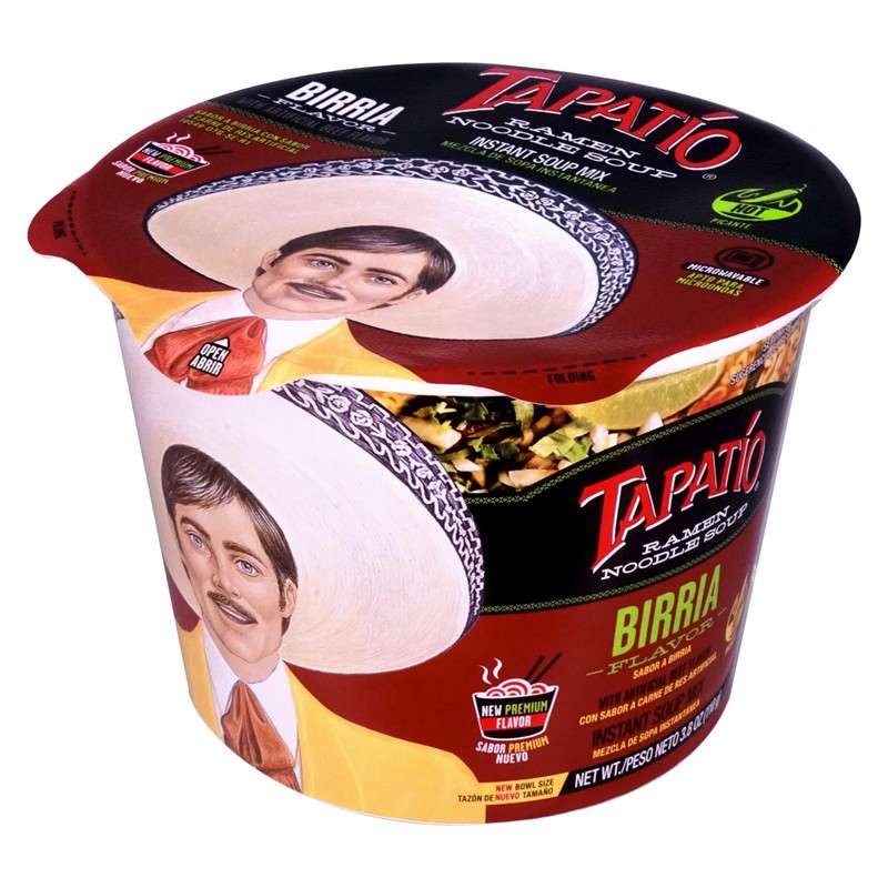 Tapatio Spicy Ramen Noodle Soup Big Bowl - Birria Flavor