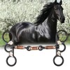 Horse Chew Black Stainless Steel Training Bit Copper Wire Wrapped