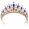 Brishow Light Up Queen Rhinestones Headband Gold Crystal Princess Shiny